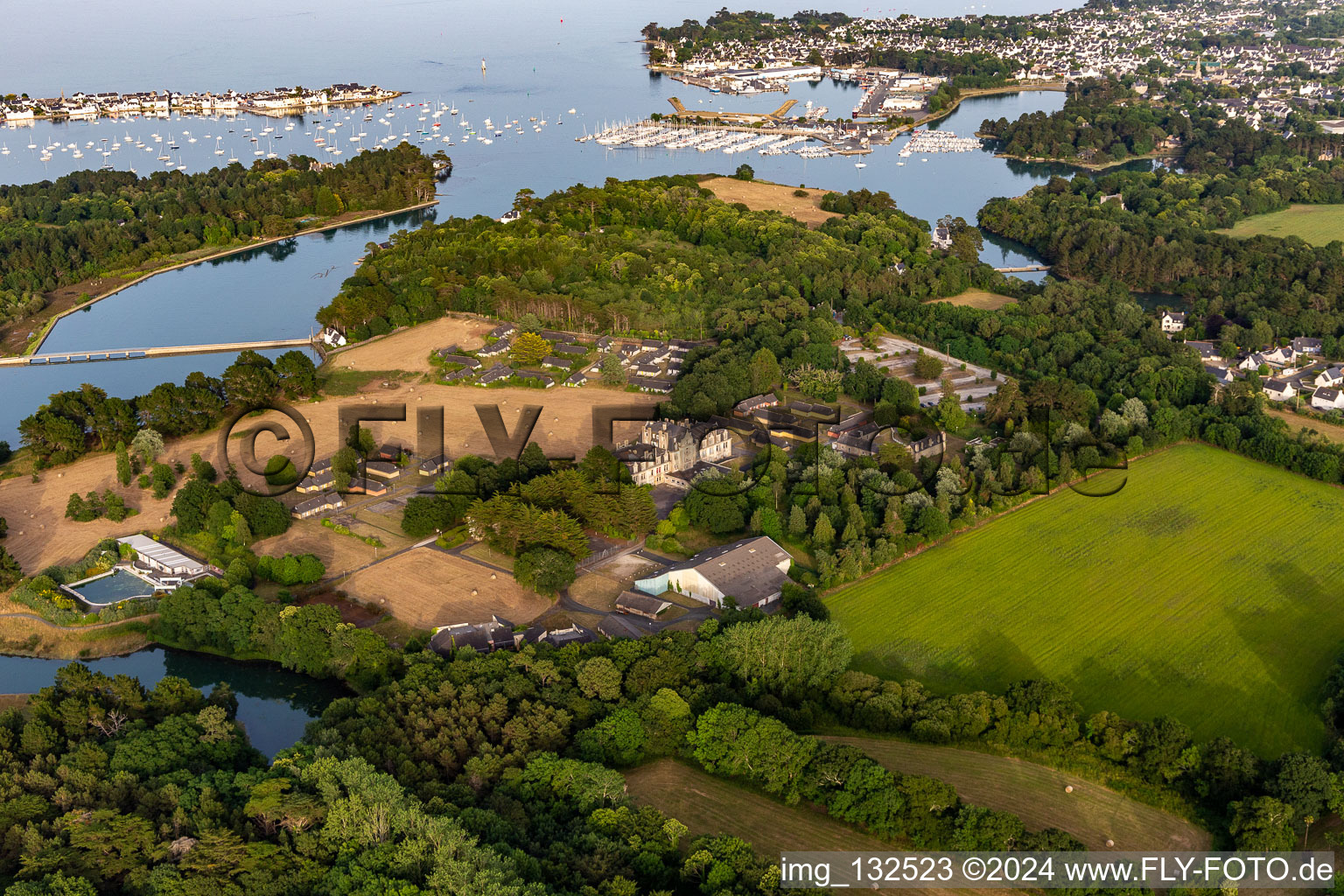 Oblique view of The Domaine de Loctudy in Loctudy in the state Finistere, France