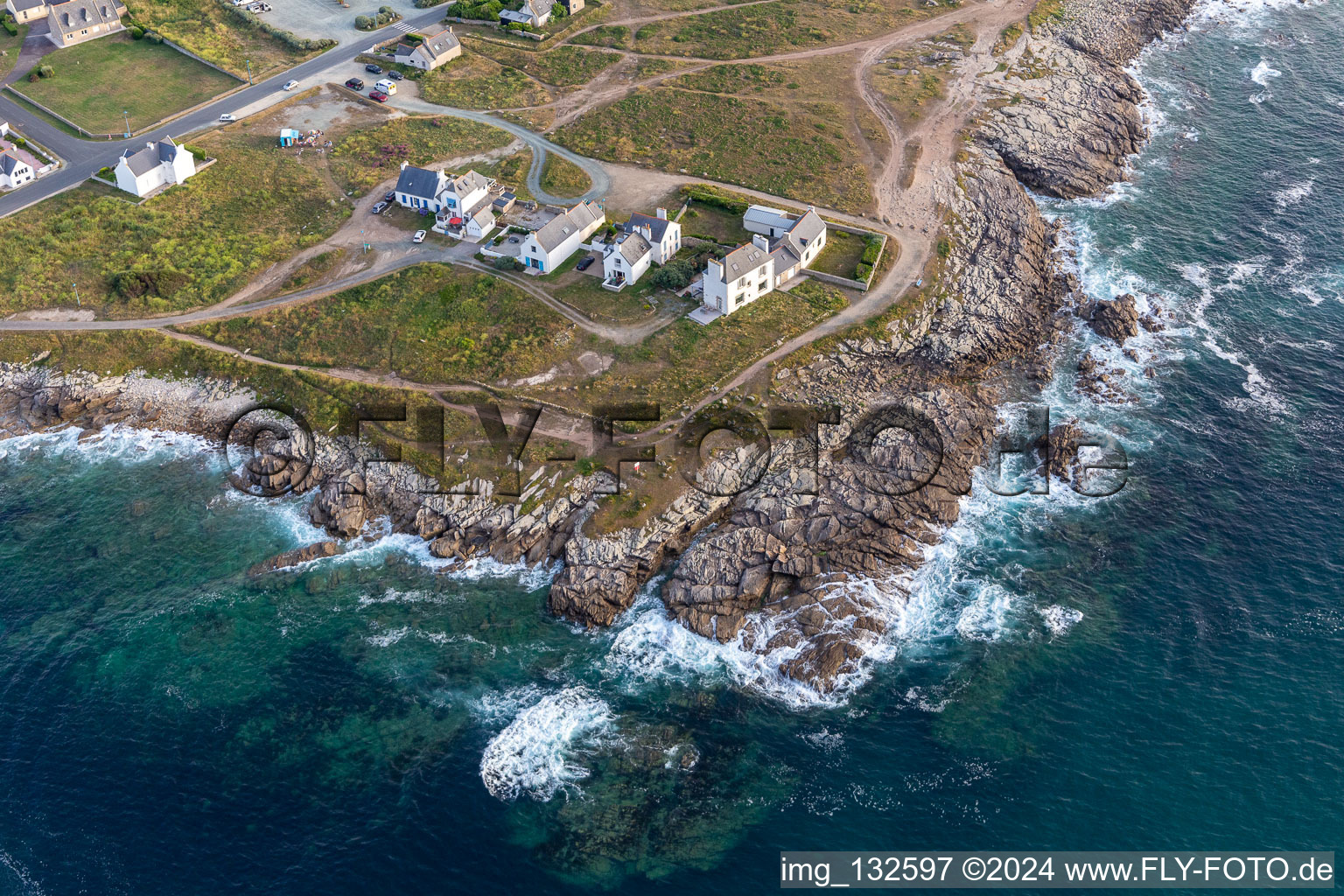 Aerial photograpy of District St-Guenole-St Pierre in Penmarch in the state Finistere, France