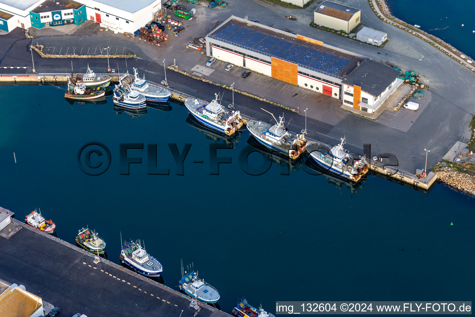 Aerial view of La Houle Marée in the district St-Guenole-St Pierre in Penmarch in the state Finistere, France