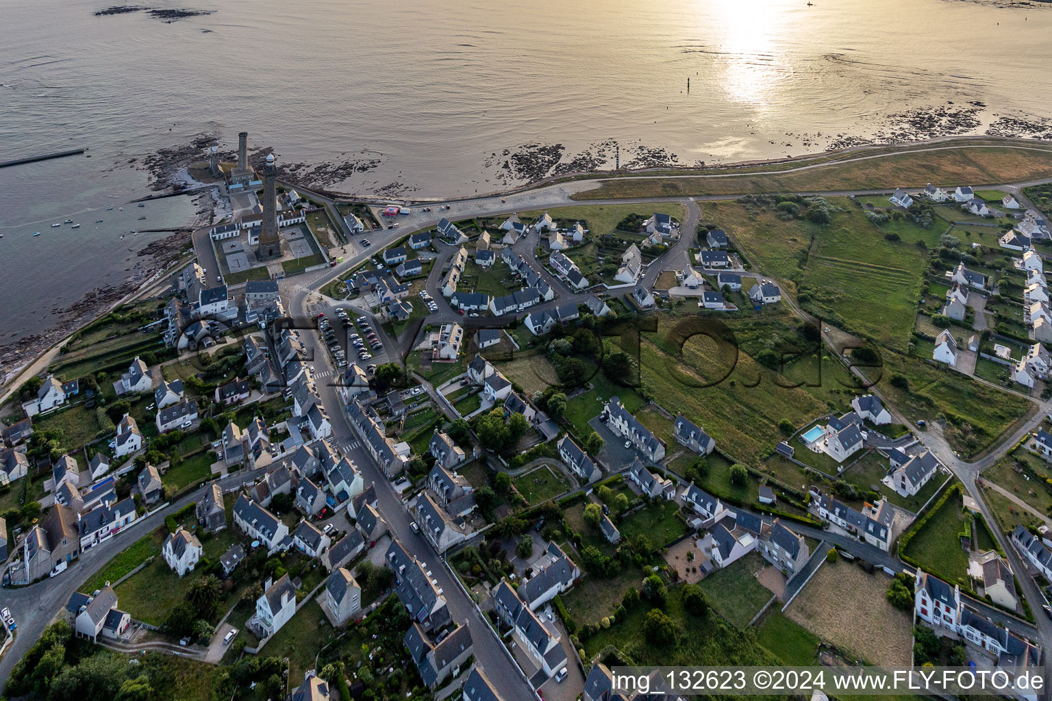 District St-Guenole-St Pierre in Penmarch in the state Finistere, France out of the air