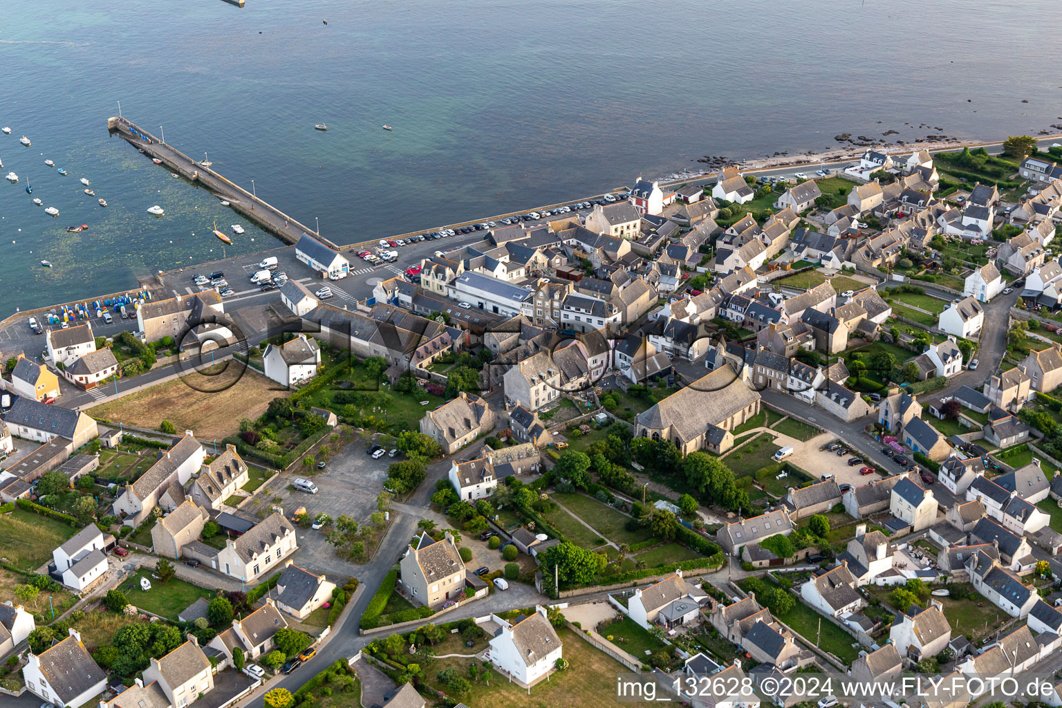 Kerity pier in the district Penmarc'h-Kerity in Penmarch in the state Finistere, France