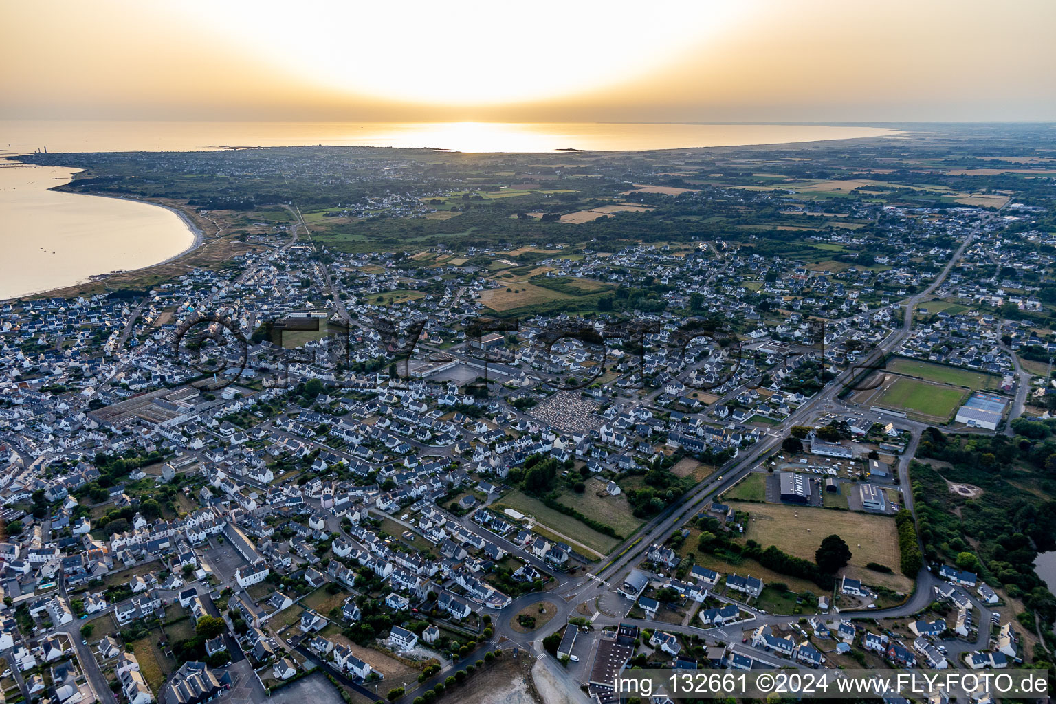 Aerial view of Guilvinec in the state Finistere, France