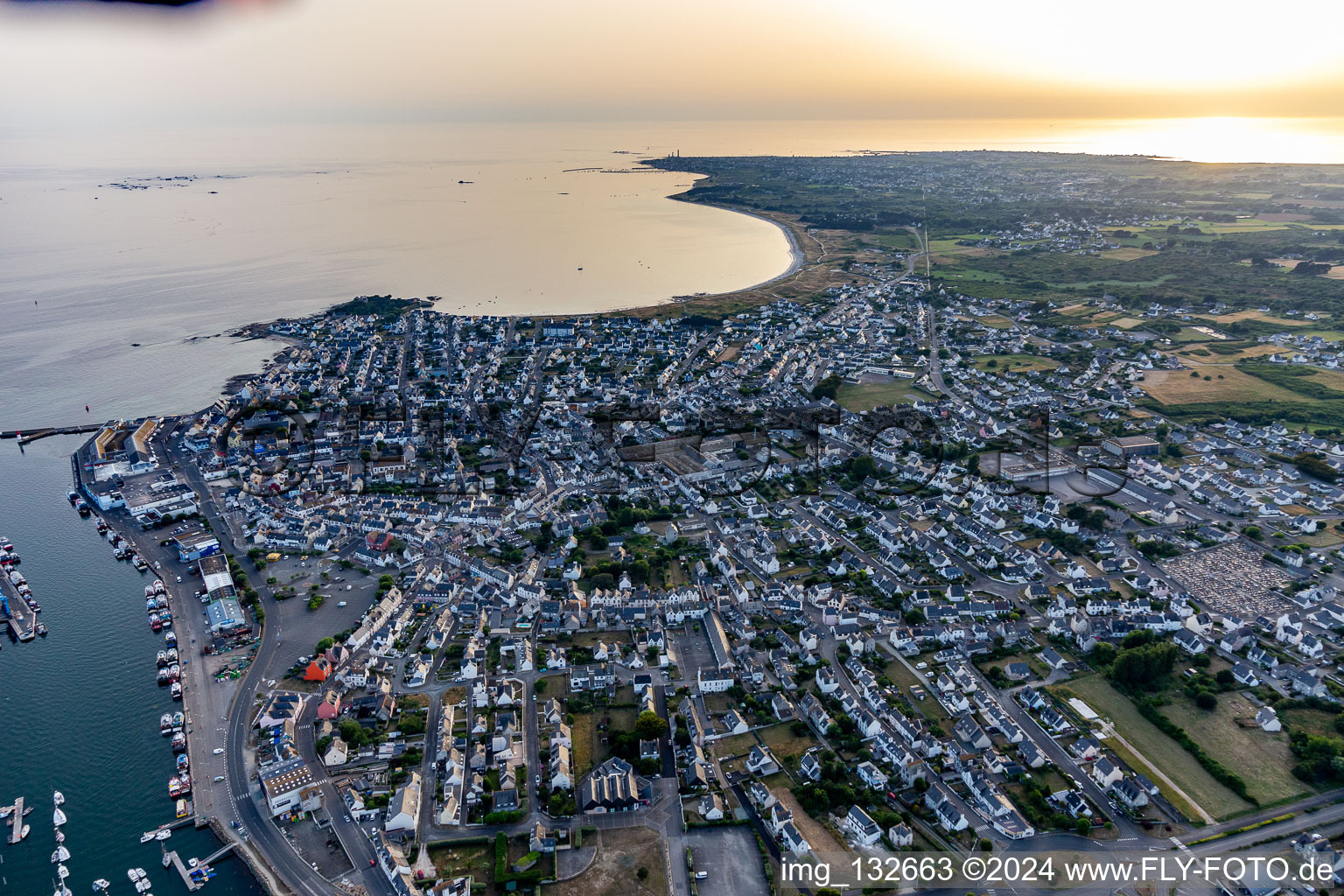 Aerial photograpy of Guilvinec in the state Finistere, France