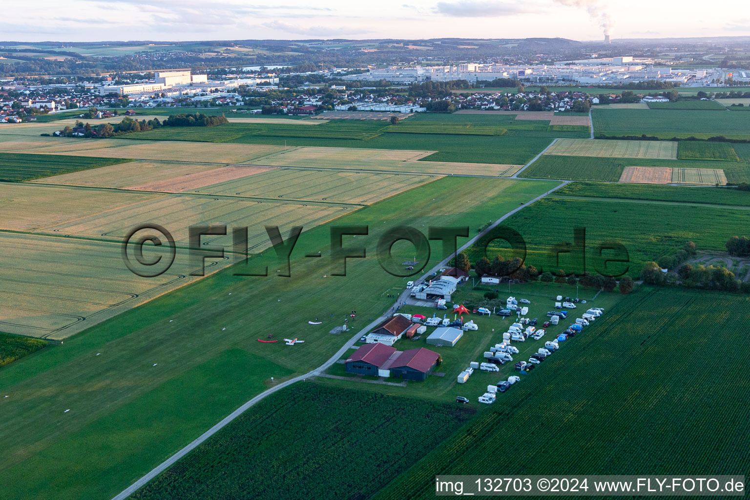 Airport Dingolfing in the district Höll in Dingolfing in the state Bavaria, Germany