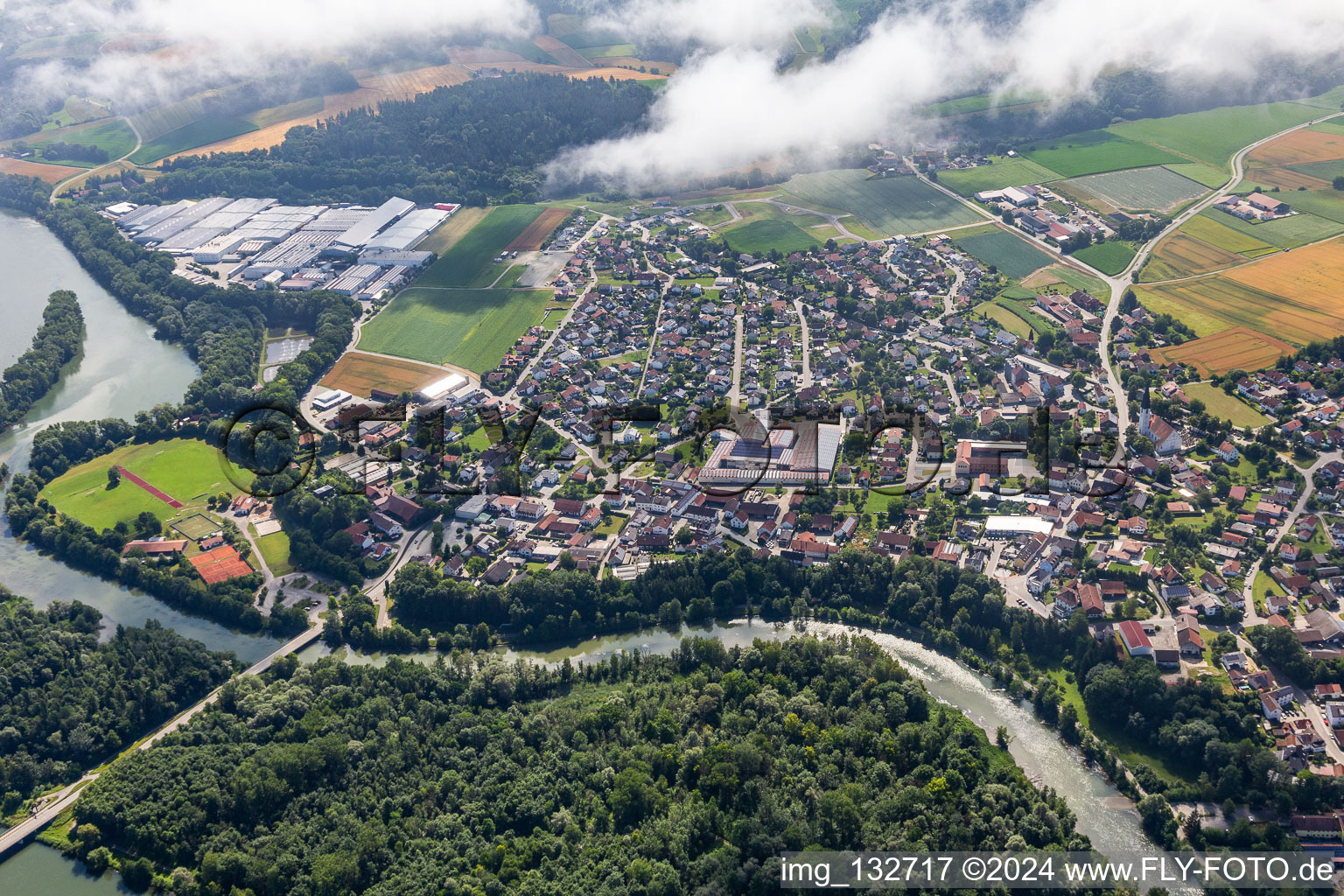 Mamming in the state Bavaria, Germany from above