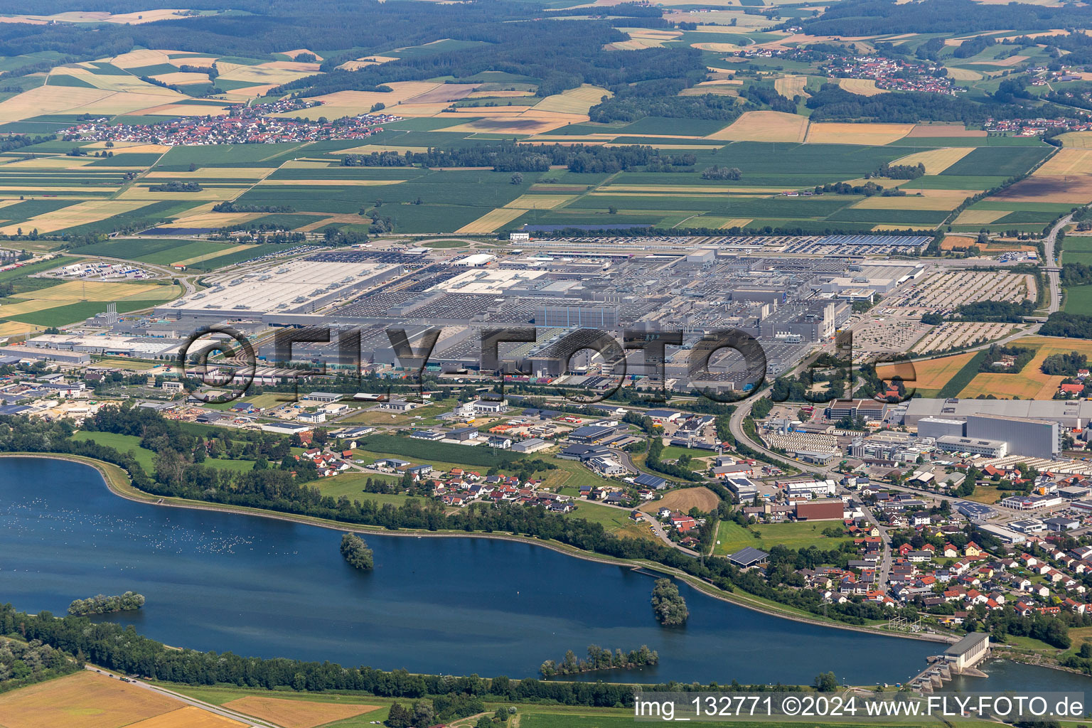 BMW plant 2.40 on the Isar in the district Höfen in Dingolfing in the state Bavaria, Germany