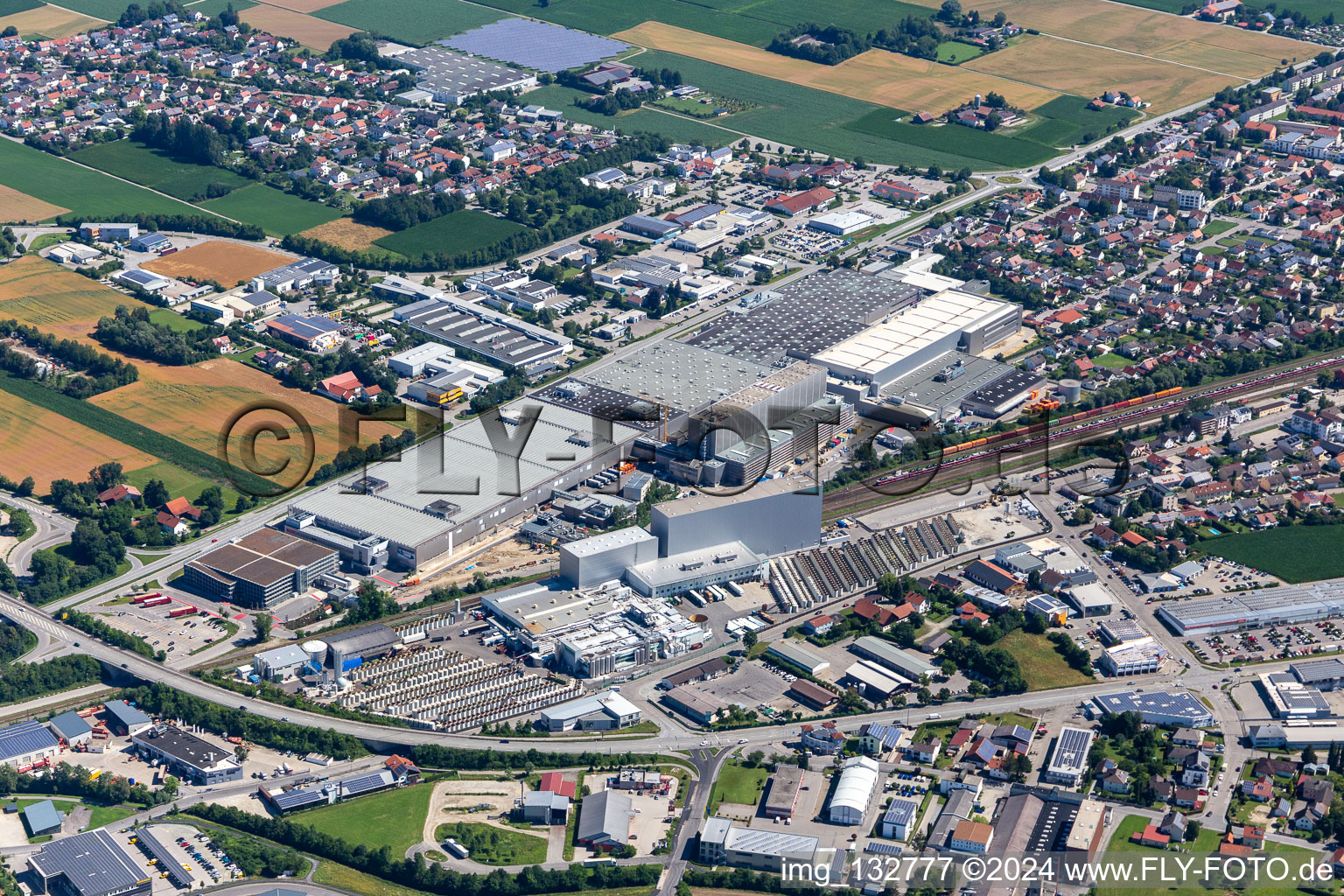 Goben I industrial estate with BMW plant 2.2 in the district Höll in Dingolfing in the state Bavaria, Germany