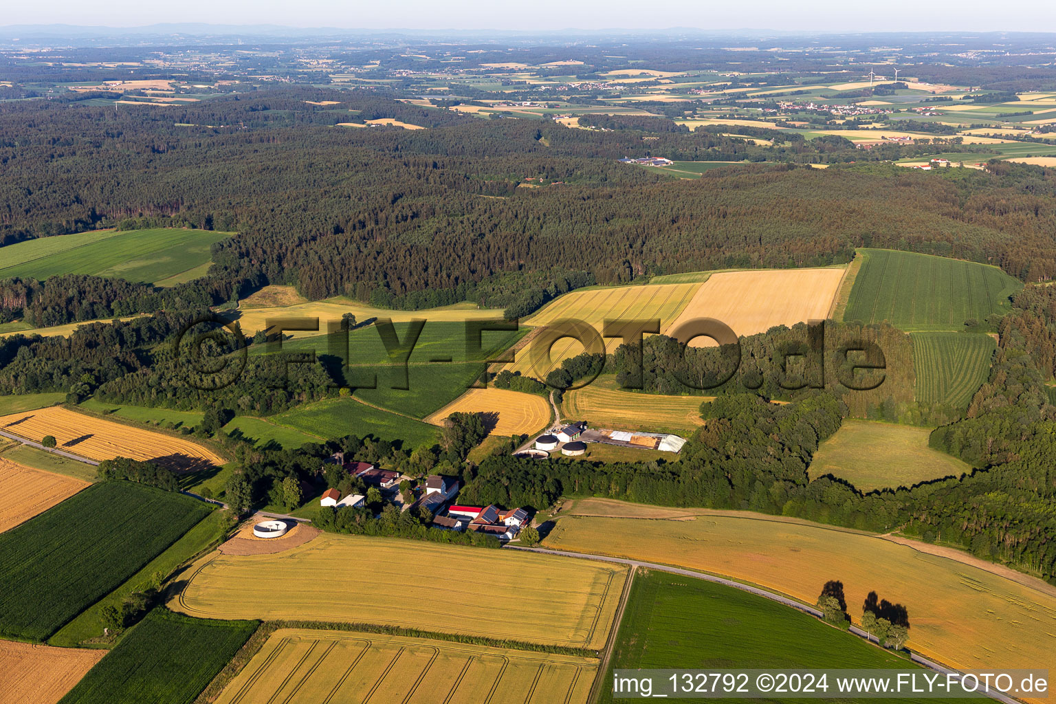 Aerial photograpy of District Dittenkofen in Mamming in the state Bavaria, Germany