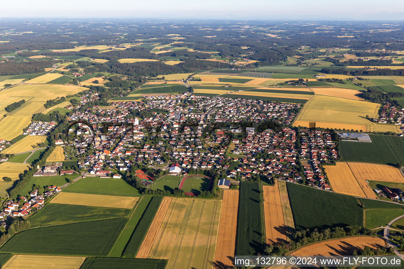 Aerial photograpy of Reisbach in the state Bavaria, Germany