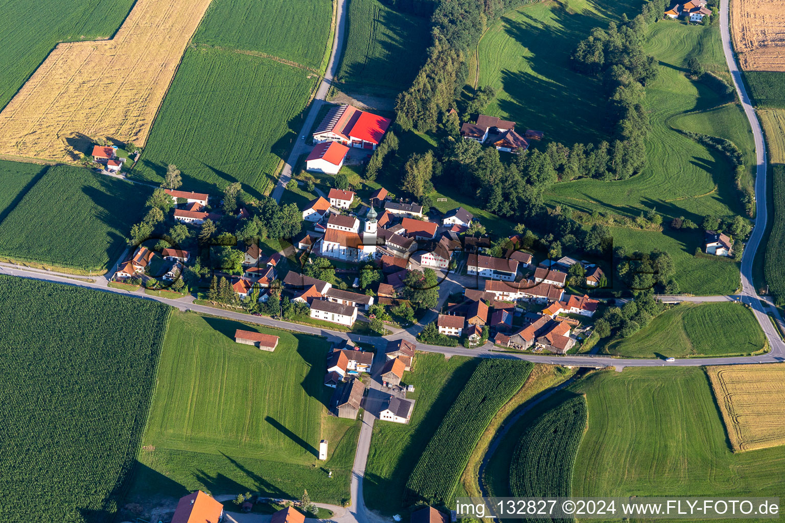 Aerial photograpy of District Jägerndorf in Arnstorf in the state Bavaria, Germany