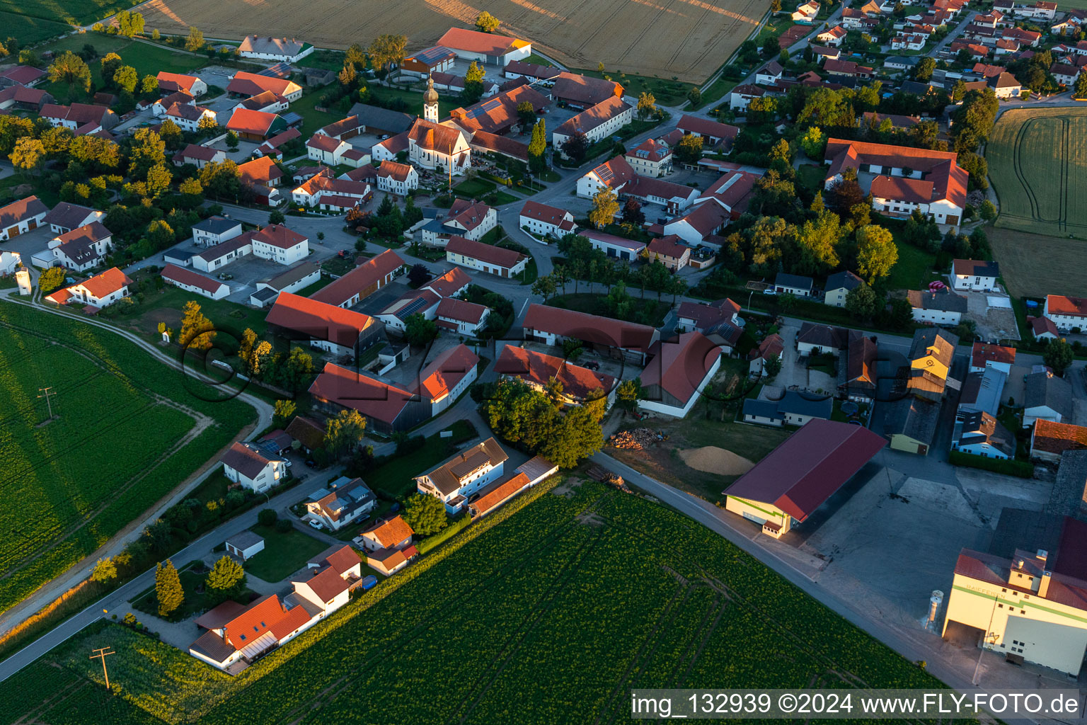 Aerial photograpy of Buchhofen in the state Bavaria, Germany