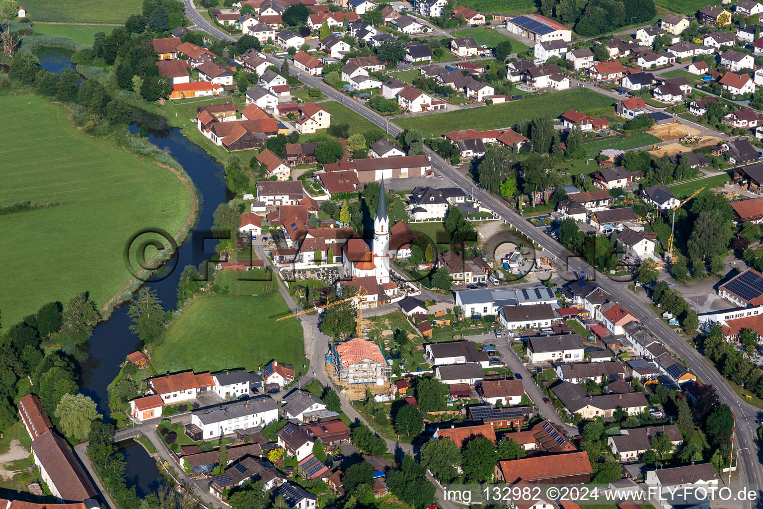 St. Giles in Aham in the state Bavaria, Germany