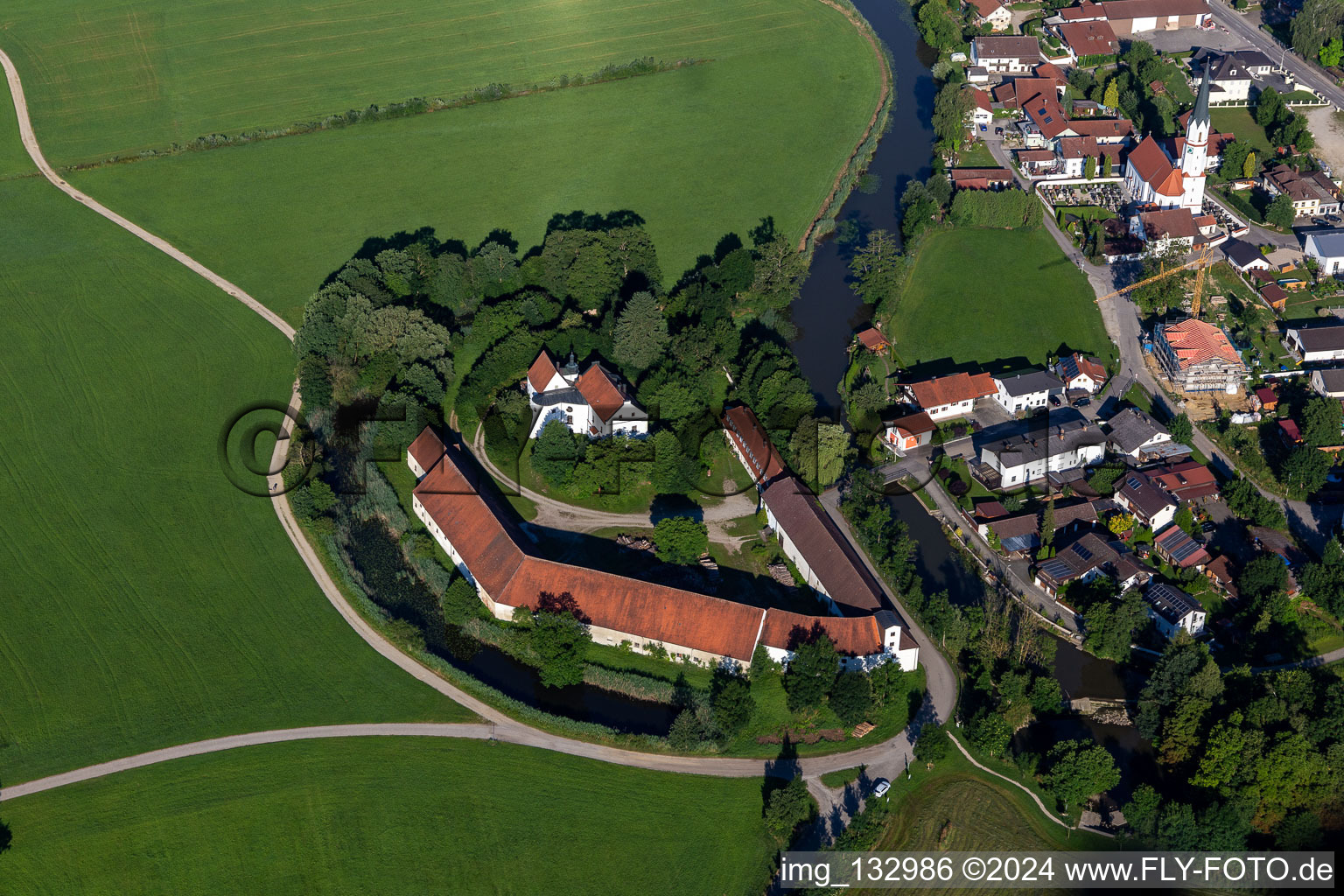 Lock in Aham in the state Bavaria, Germany