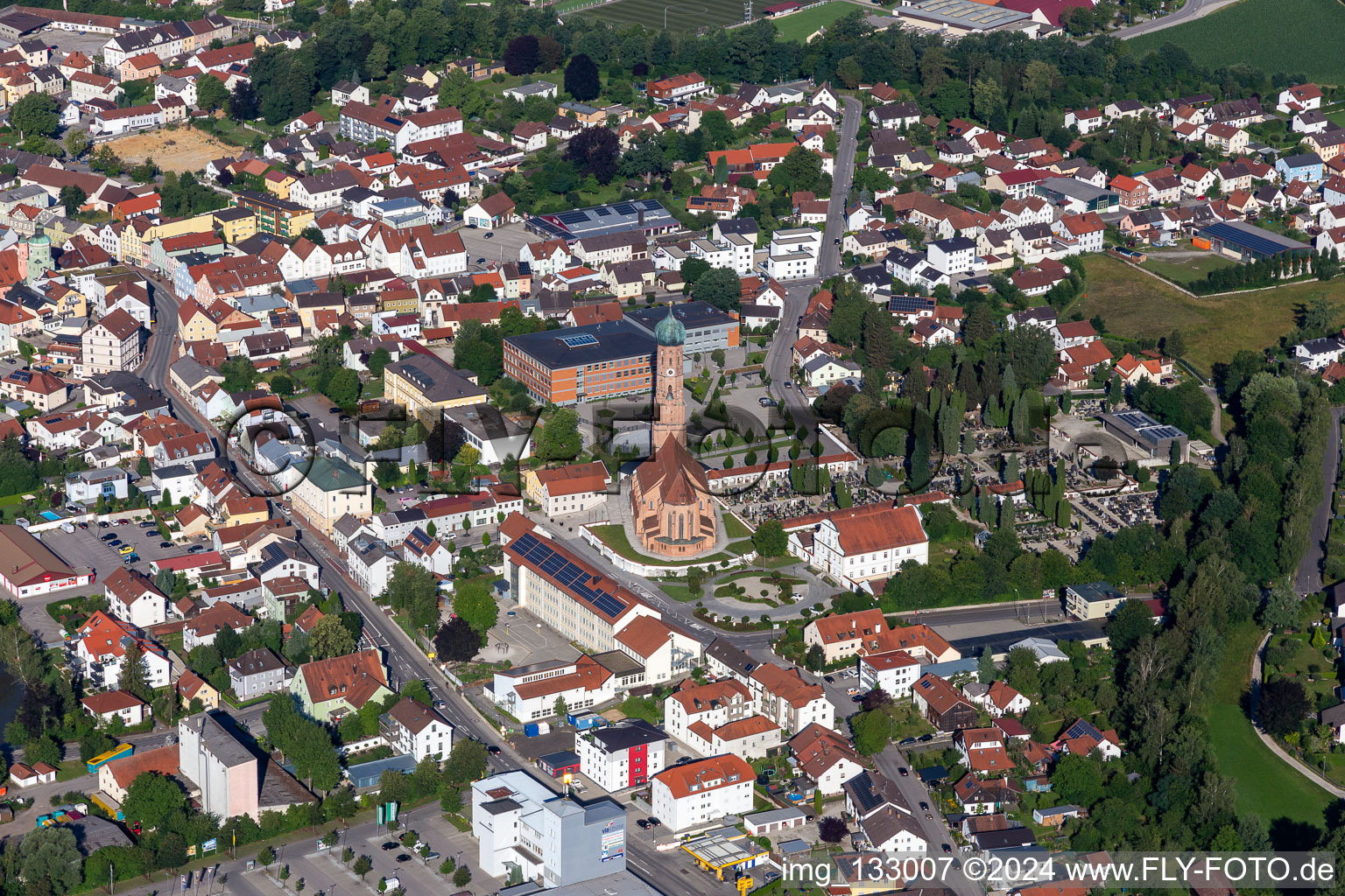 Parish Church of the Assumption of Mary in Vilsbiburg in the state Bavaria, Germany