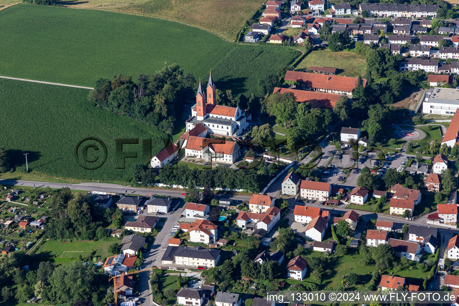 Pilgrimage Church of Mary Help of Christians in the district Thalham in Vilsbiburg in the state Bavaria, Germany