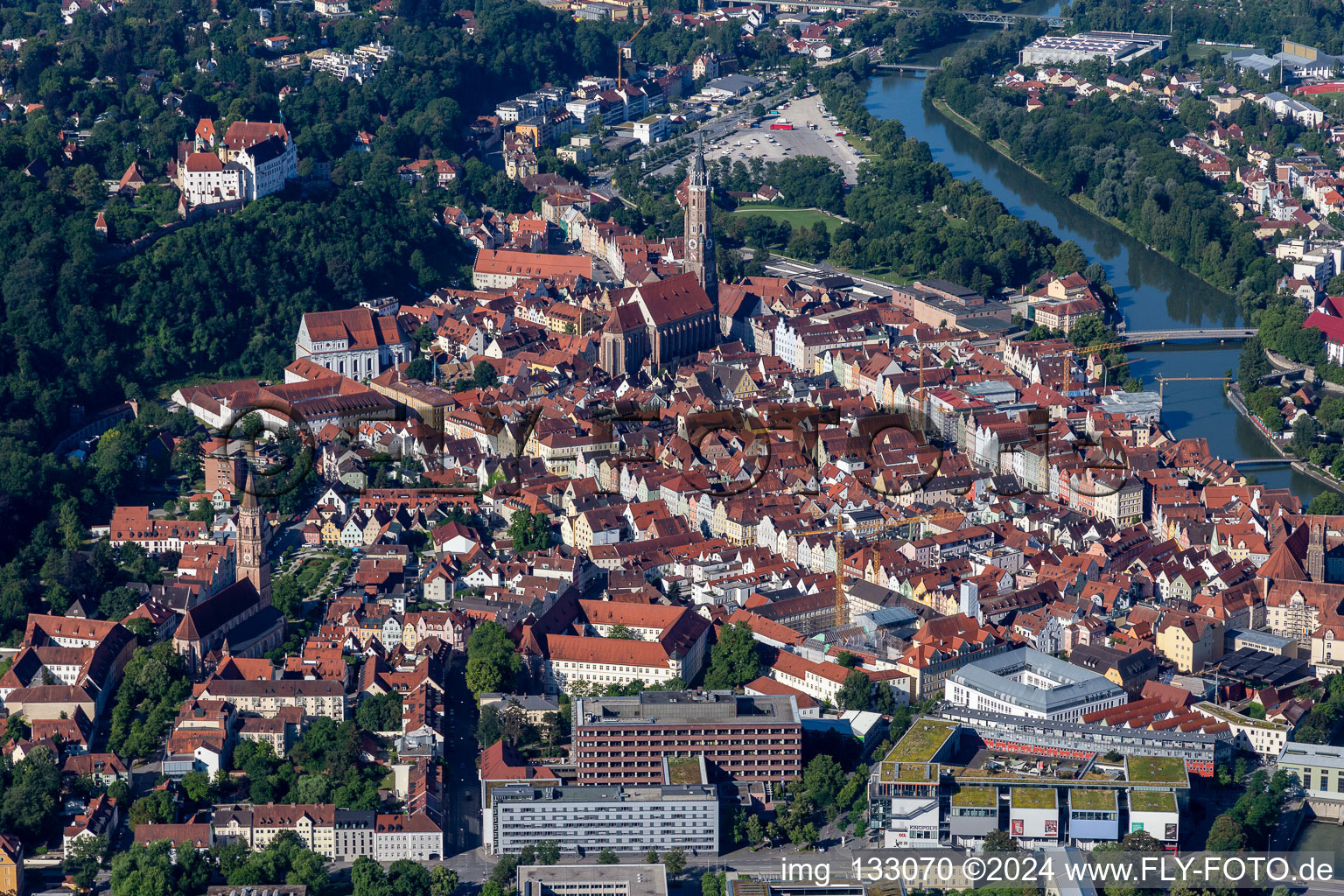 New Town and Old Town Landshut in Landshut in the state Bavaria, Germany