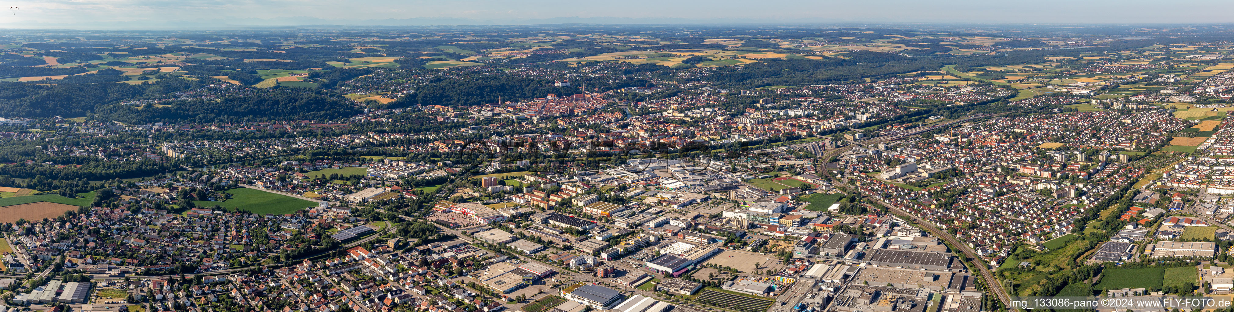 Panorama in the district Piflas in Landshut in the state Bavaria, Germany