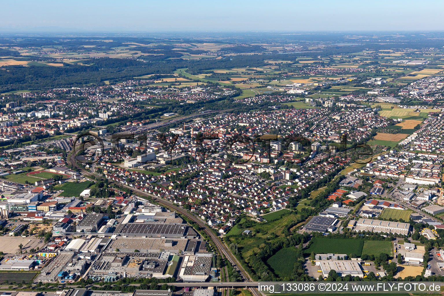 Landshut in the state Bavaria, Germany out of the air