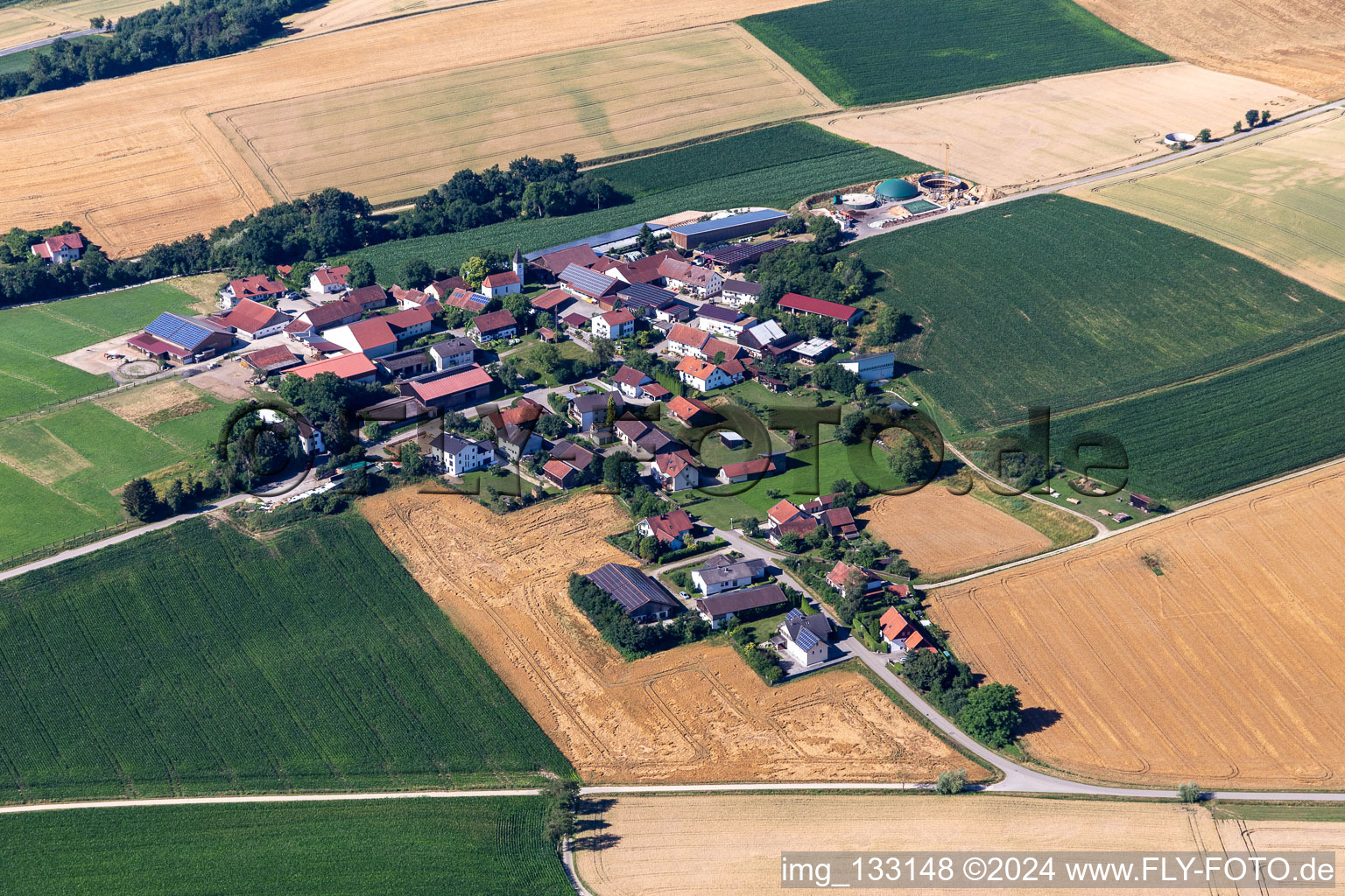 District Moosberg in Weng in the state Bavaria, Germany