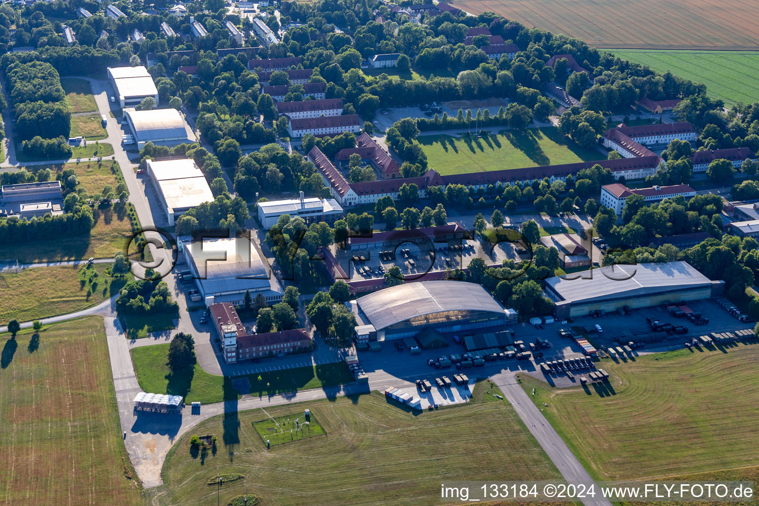 Gäuboden barracks with airfield Feldkirchen-Mitterharthausen in the district Mitterharthausen in Feldkirchen in the state Bavaria, Germany