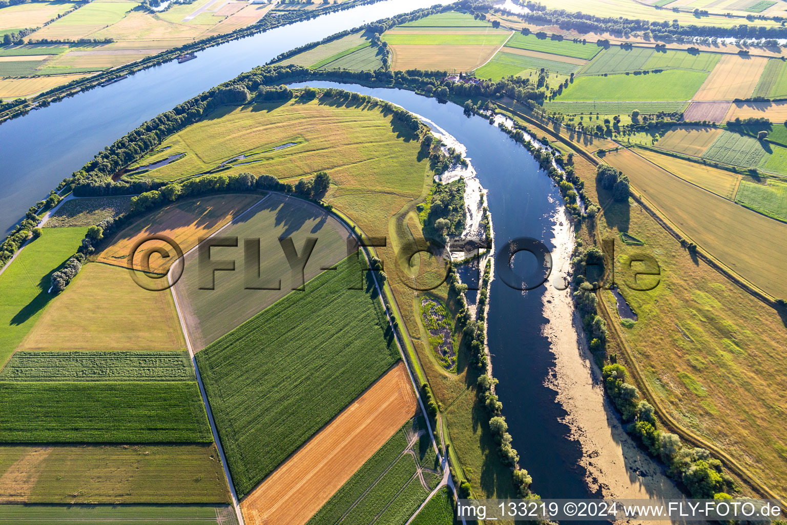 Öberauer Danube Loop in the district Unterzeitldorn in Straubing in the state Bavaria, Germany