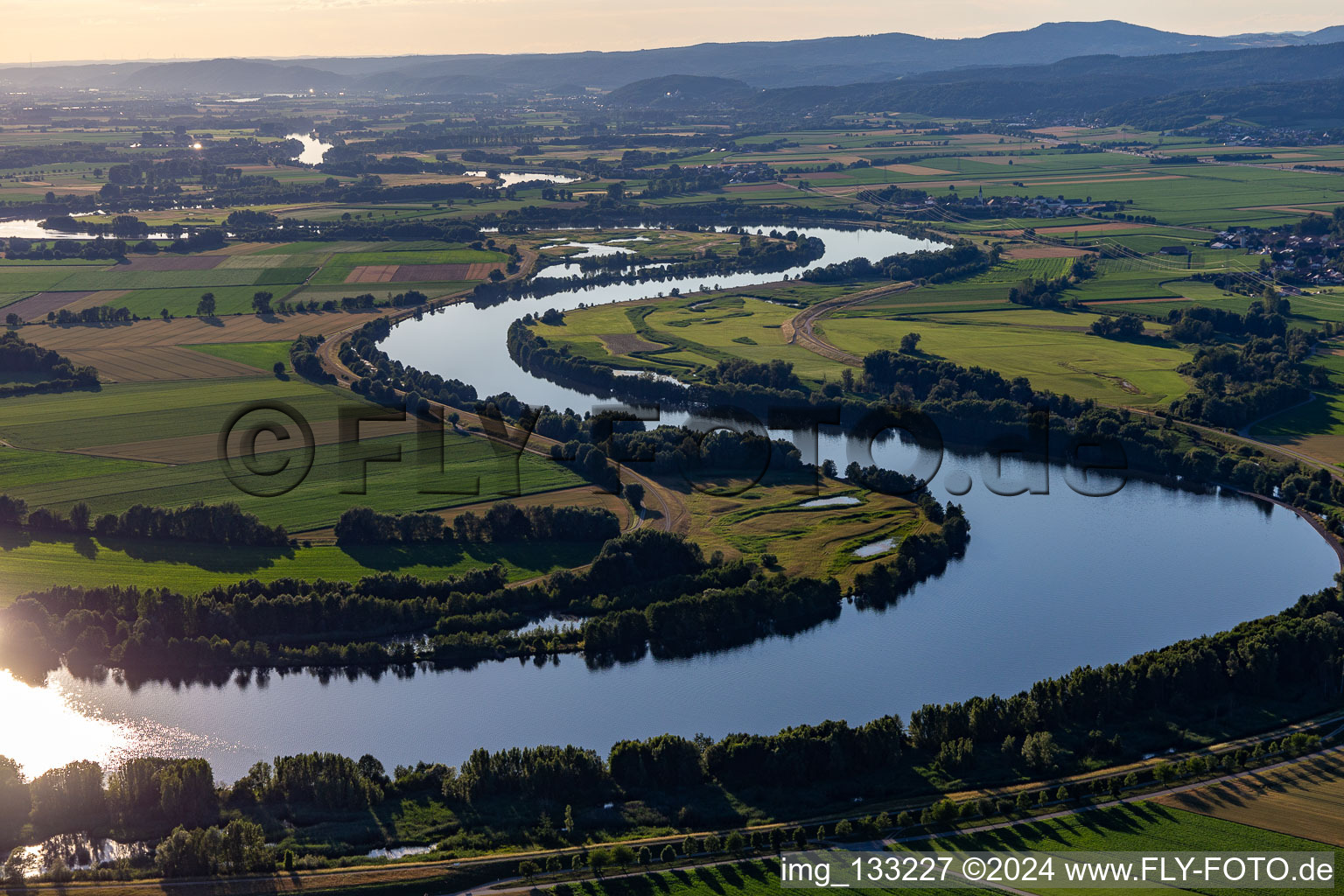 Danube loops in the district Oberzeitldorn in Kirchroth in the state Bavaria, Germany