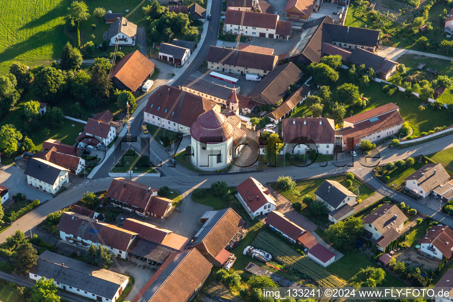 Pilgrimage Church of the Holy Blood in Niederachdorf in the district Niederachdorf in Kirchroth in the state Bavaria, Germany