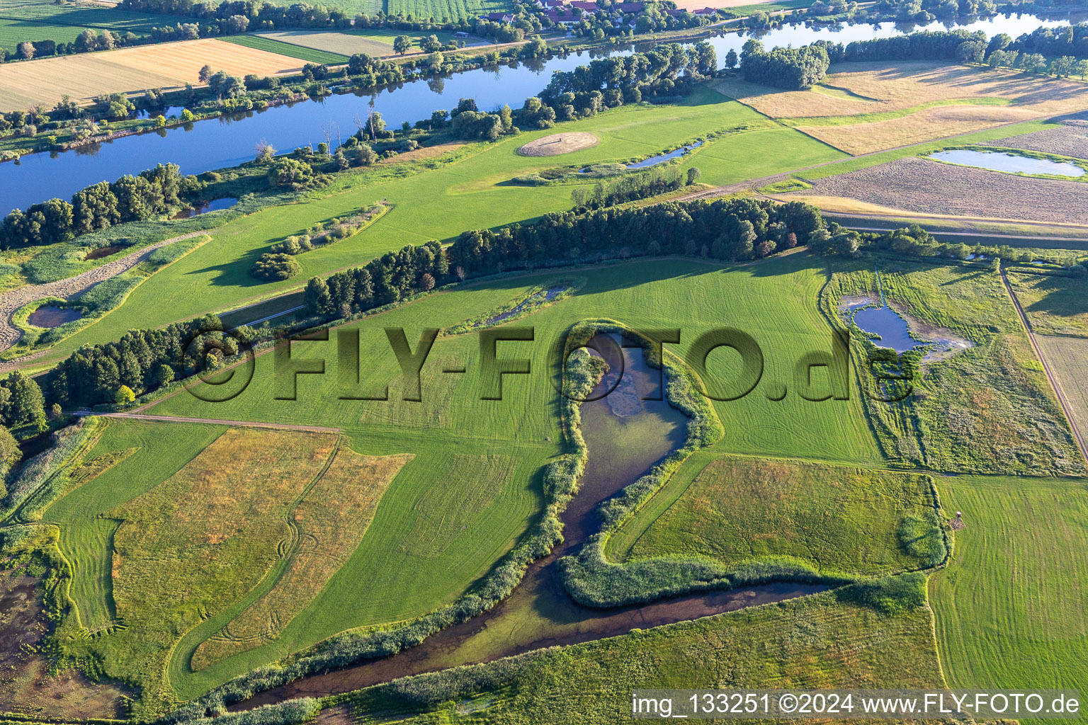 Polder on the Danube in the district Niederachdorf in Kirchroth in the state Bavaria, Germany