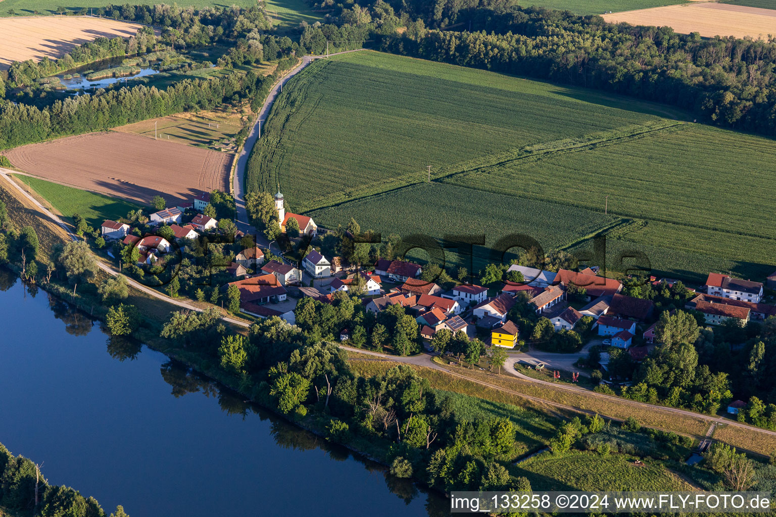 Aerial photograpy of District Gmünd in Pfatter in the state Bavaria, Germany