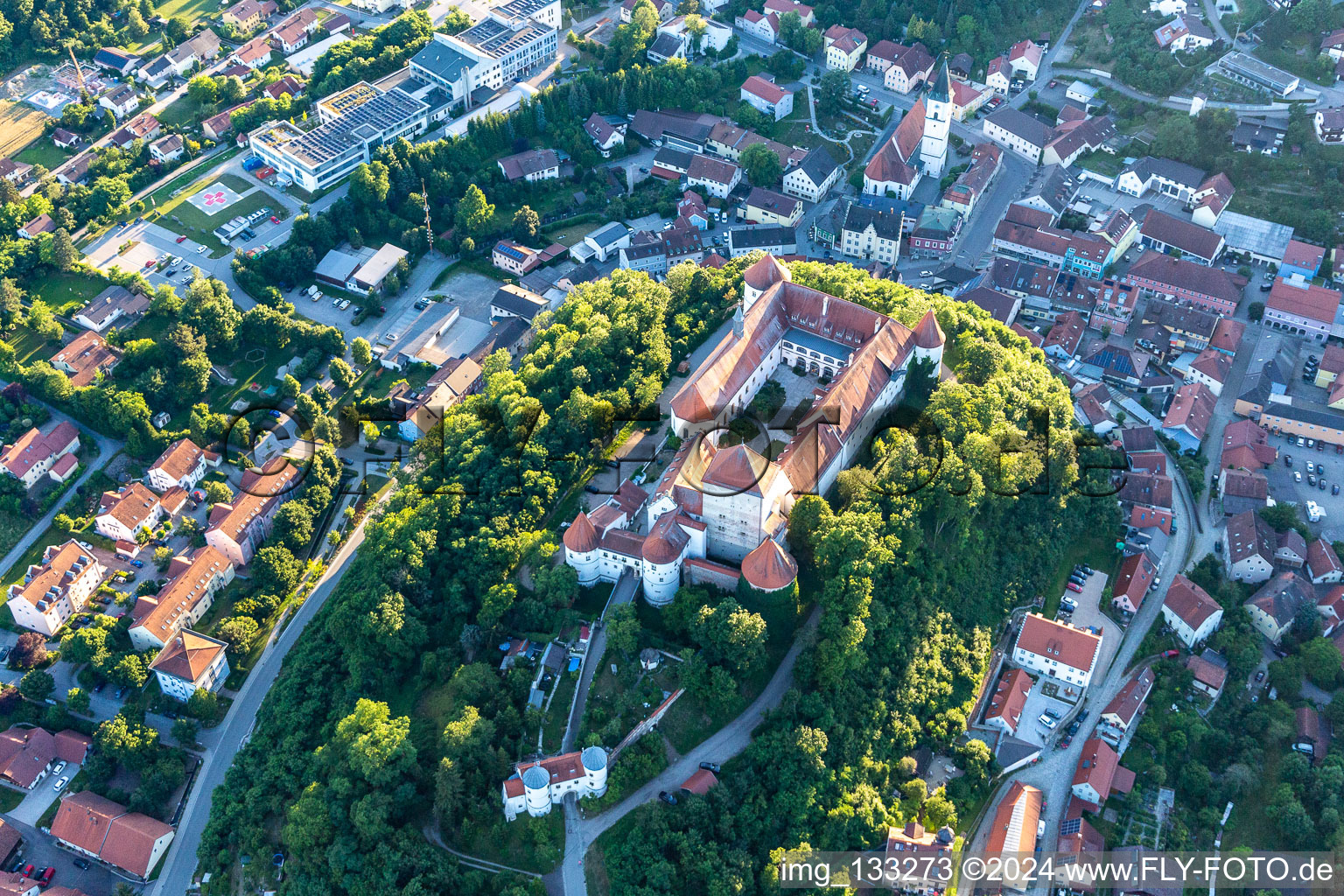 Pro Seniore Schloss Wörth in the district Hungersdorf in Wörth an der Donau in the state Bavaria, Germany out of the air