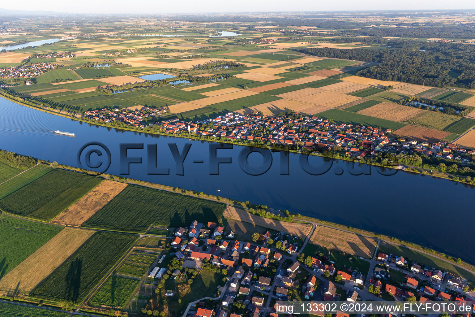 Aerial view of District Friesheim in Barbing in the state Bavaria, Germany