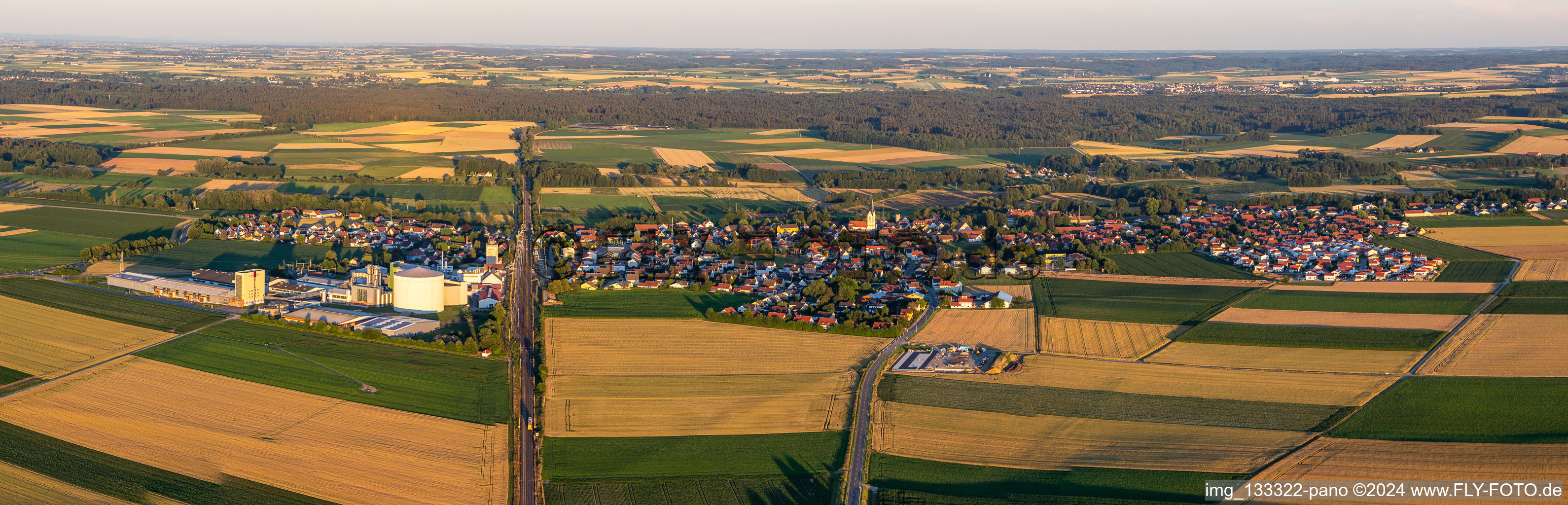 Panorama in Sünching in the state Bavaria, Germany