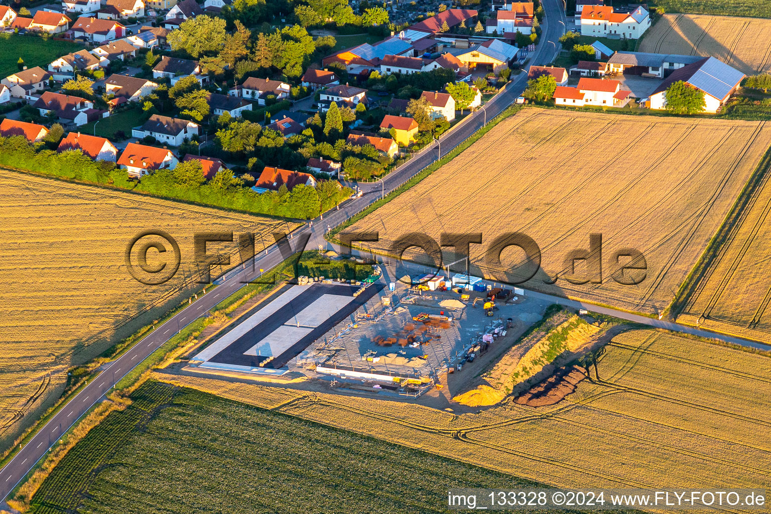 Sünching in the state Bavaria, Germany from above