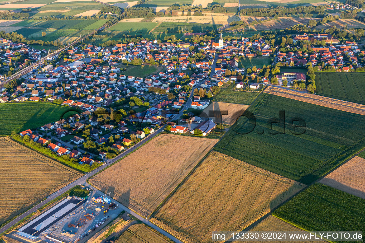 Sünching in the state Bavaria, Germany out of the air