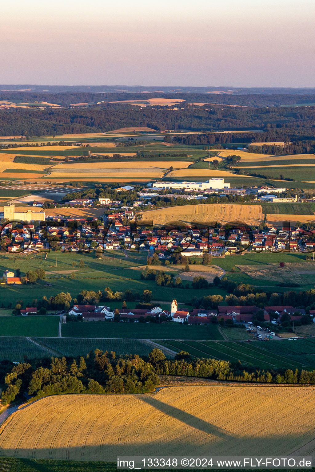 Aerial photograpy of Geiselhöring in the state Bavaria, Germany