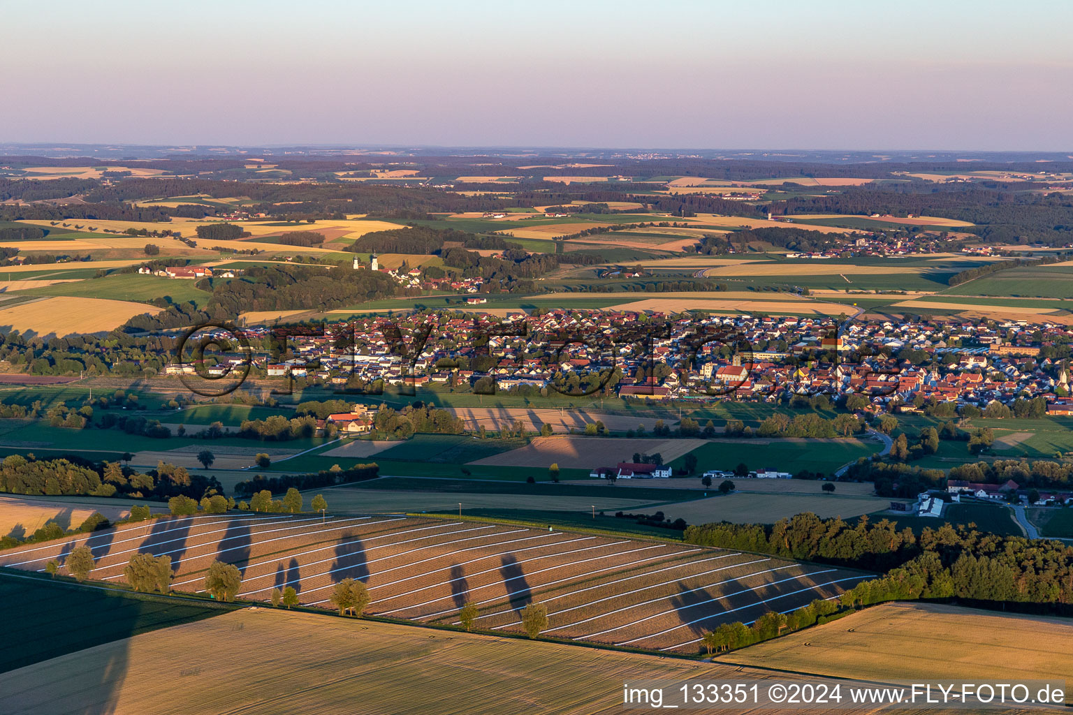 Geiselhöring in the state Bavaria, Germany out of the air