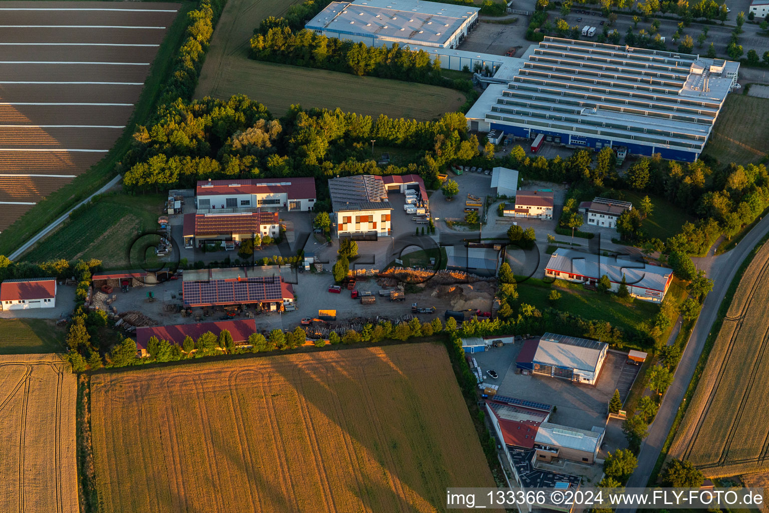 Industrial area on Hadersbacher Strasse in Geiselhöring in the state Bavaria, Germany