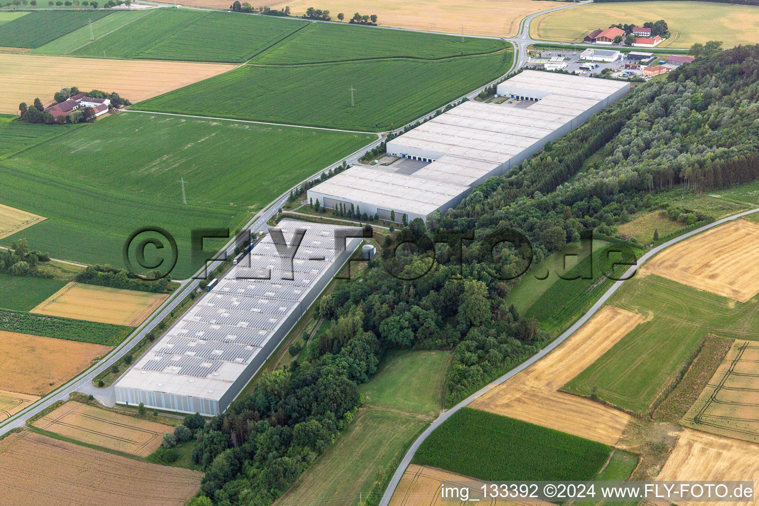 Logistics center on Dingolfinger Straße in the district Unterhollerau in Moosthenning in the state Bavaria, Germany