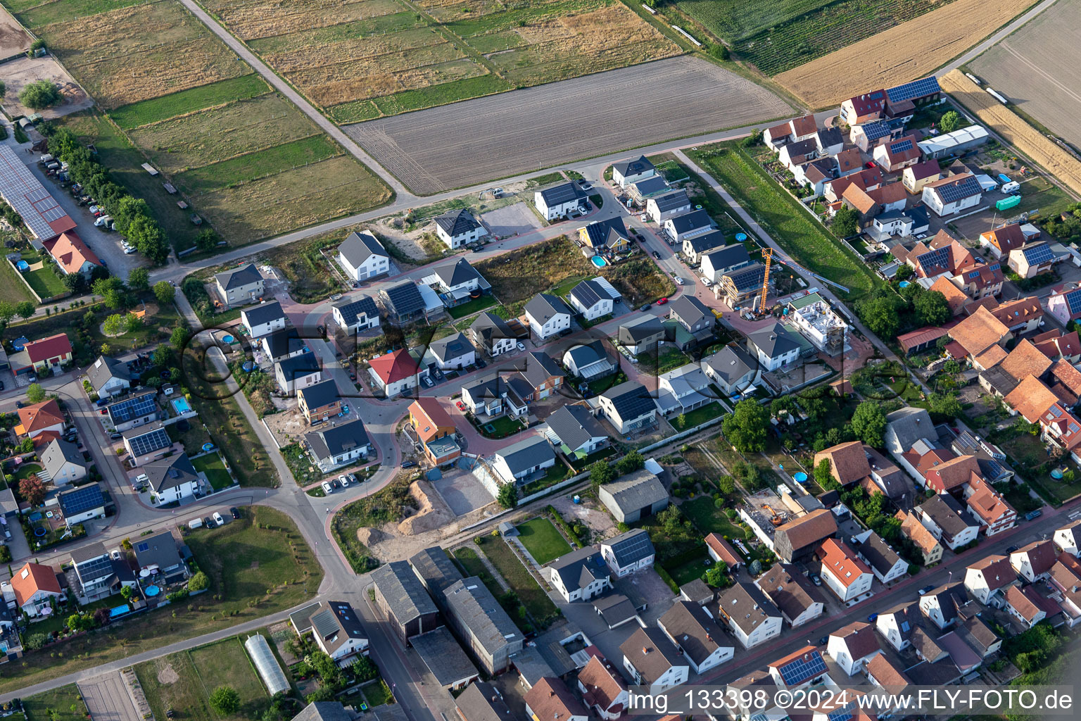 New development area Im Sandblatt in Hatzenbühl in the state Rhineland-Palatinate, Germany