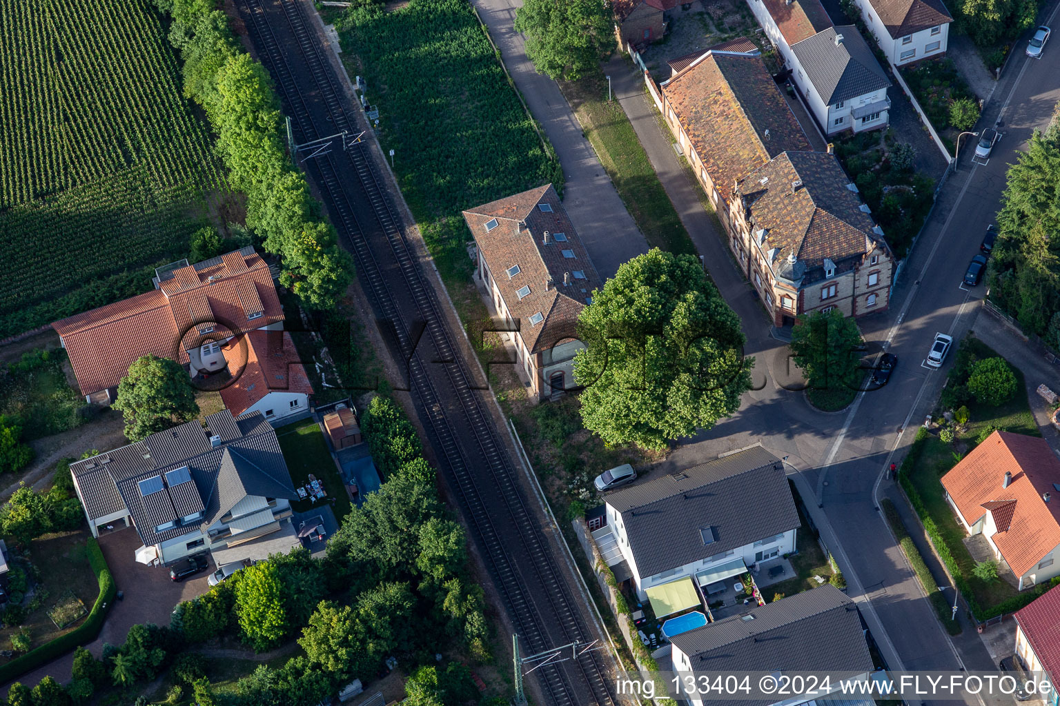 Old train station in Rheinzabern in the state Rhineland-Palatinate, Germany