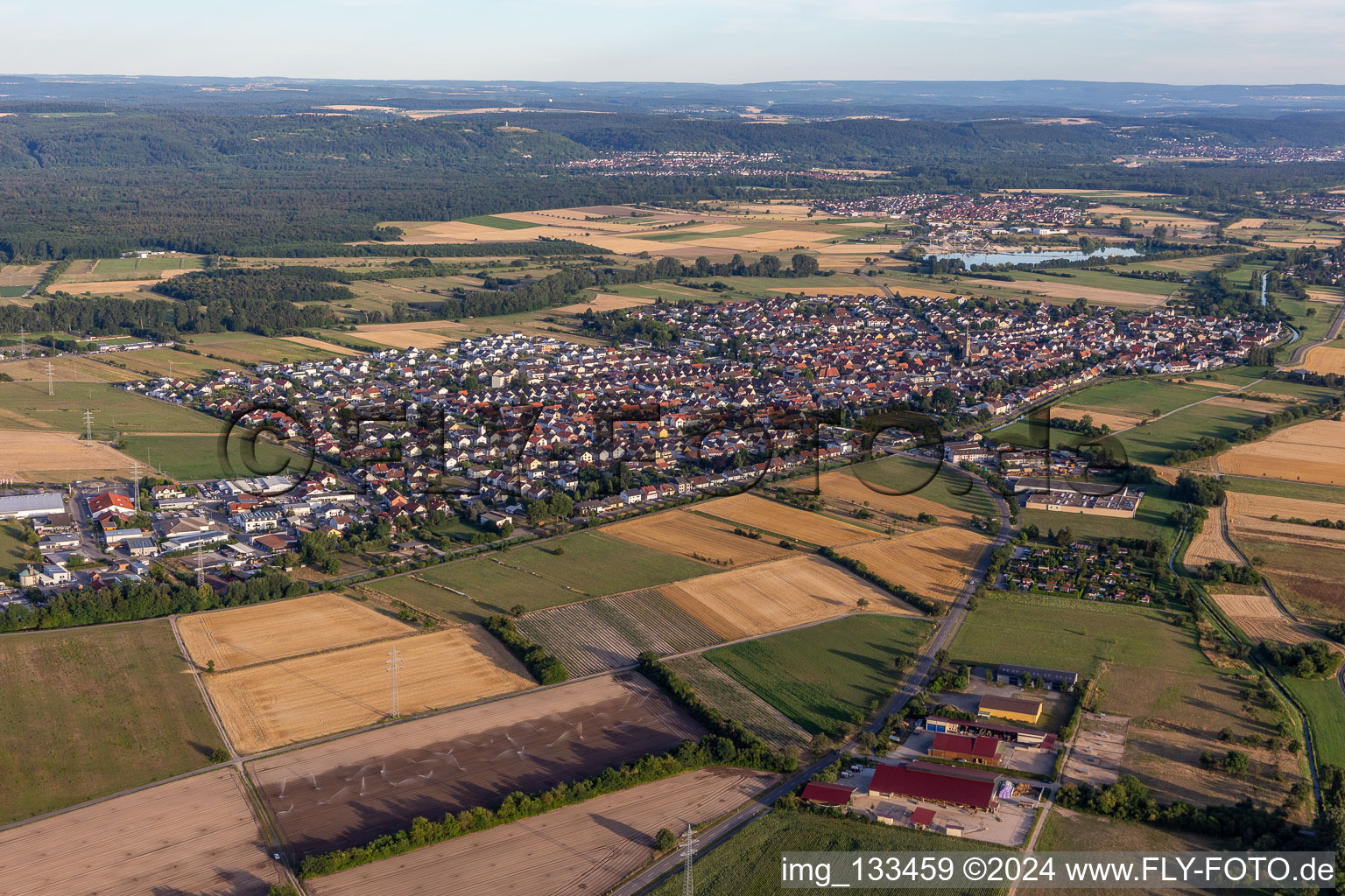 District Neuthard in Karlsdorf-Neuthard in the state Baden-Wuerttemberg, Germany out of the air