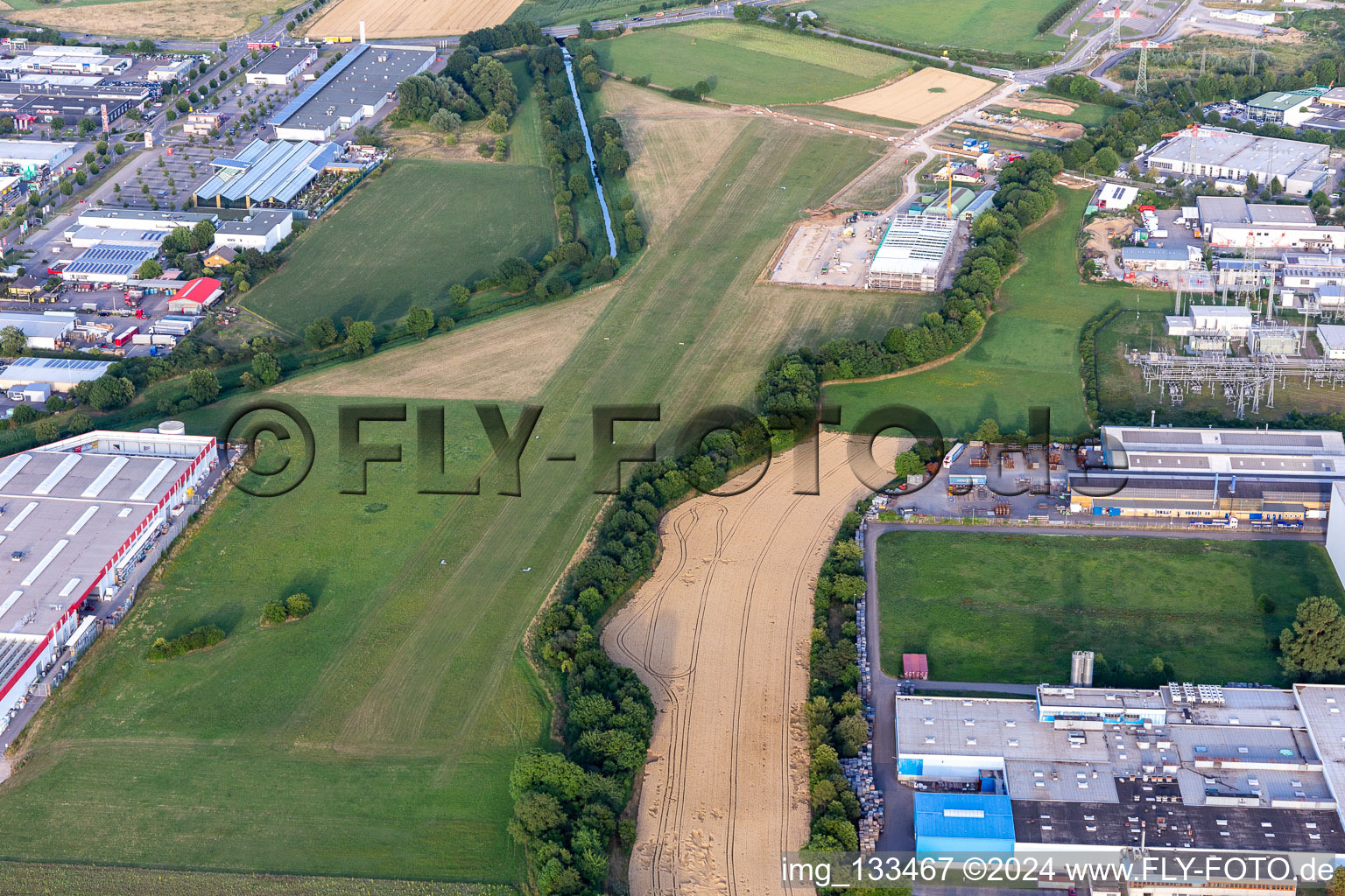 Airport Bruchsal EDTC in Bruchsal in the state Baden-Wuerttemberg, Germany