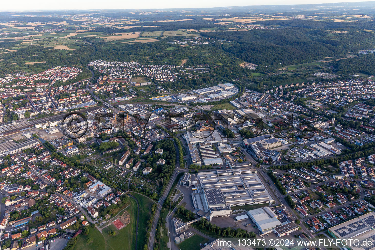 SEW Eurodrive large gear plant and electronics plant in Bruchsal in the state Baden-Wuerttemberg, Germany