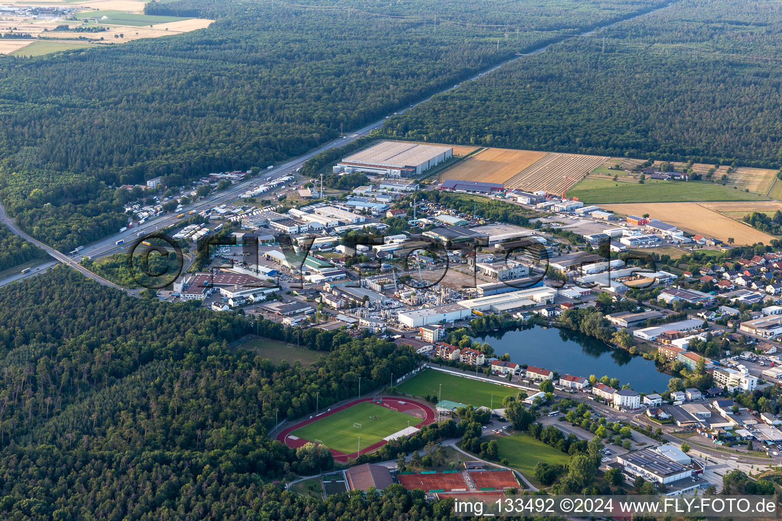 Industrial area NW in Forst in the state Baden-Wuerttemberg, Germany