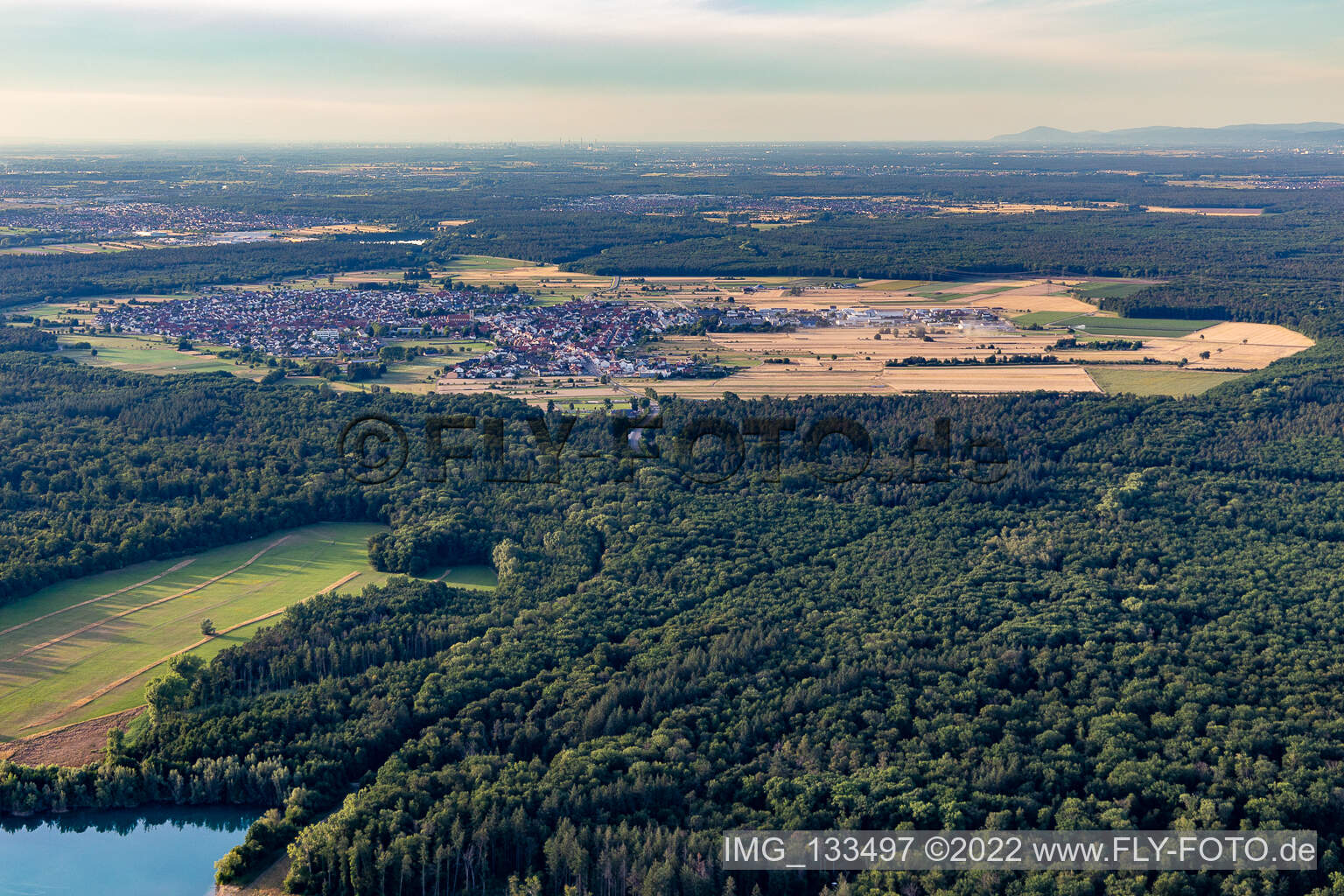 Aerial view of Hambrücken in the state Baden-Wuerttemberg, Germany