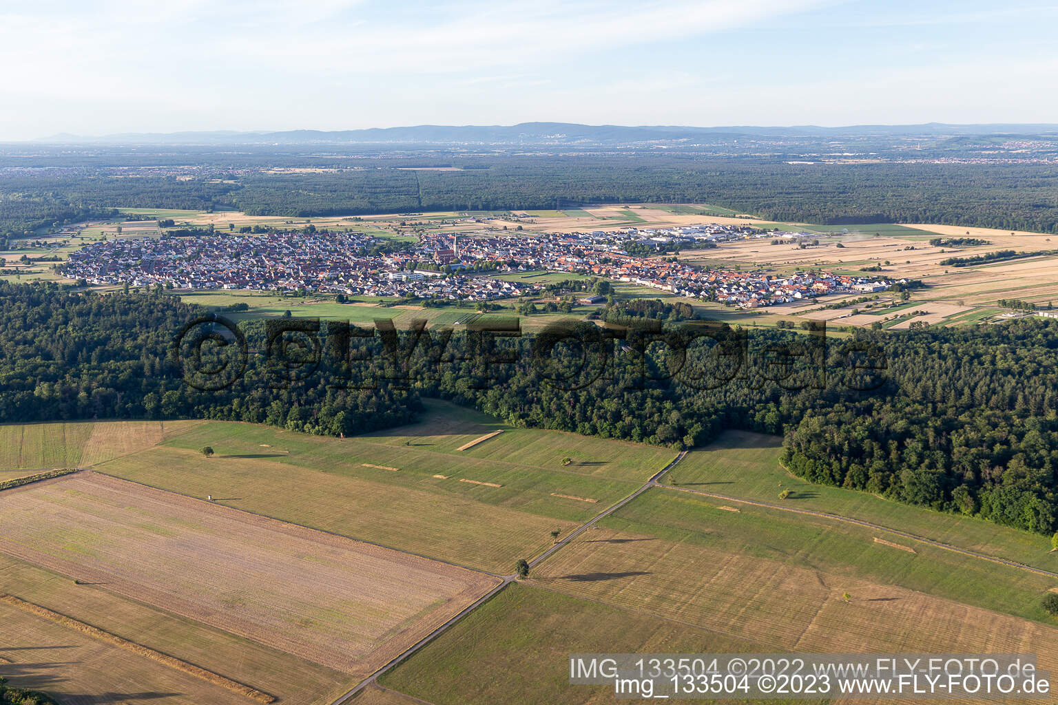 Aerial photograpy of Hambrücken in the state Baden-Wuerttemberg, Germany