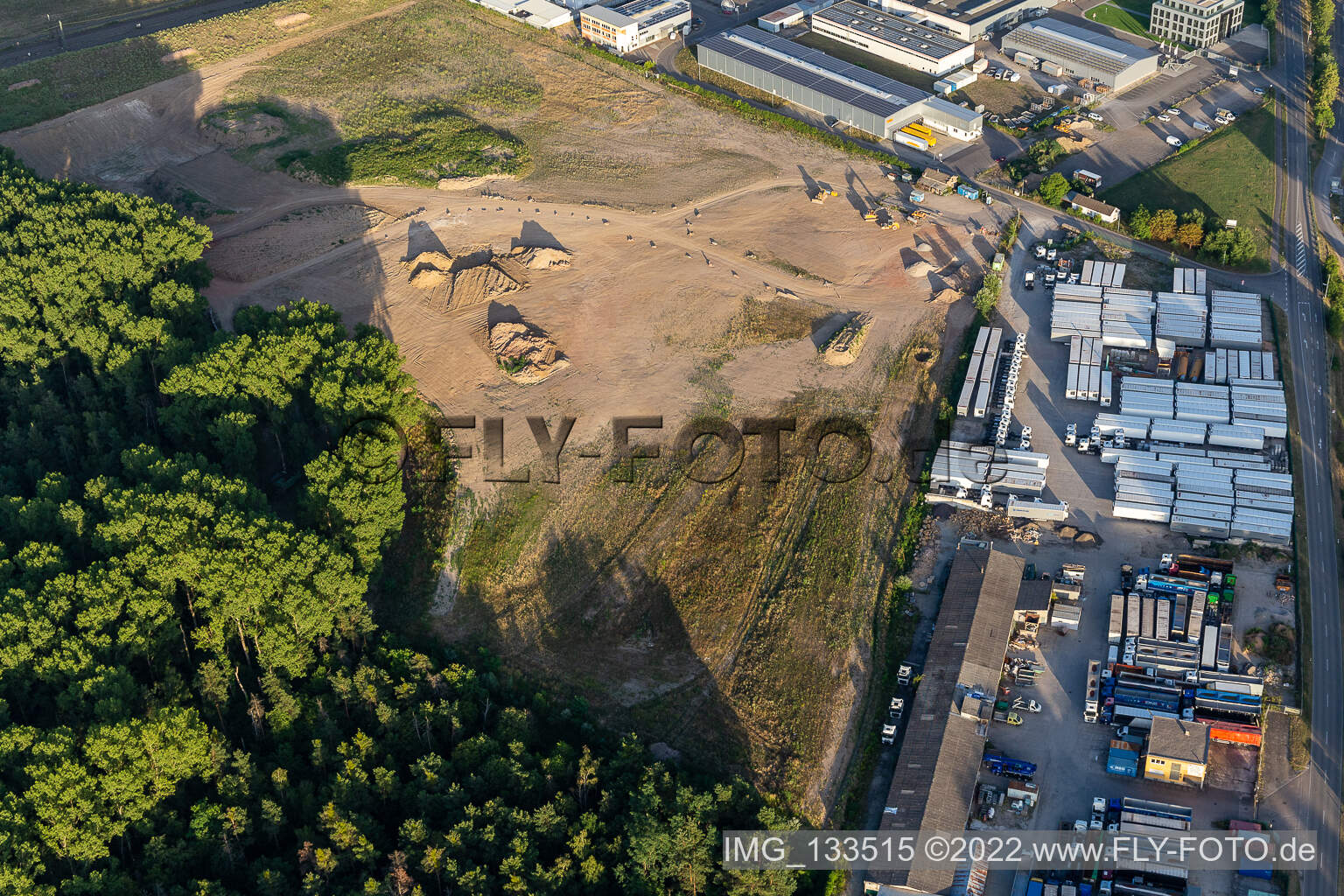 Aerial photograpy of HeKa Herzog GmbH in the district Neudorf in Graben-Neudorf in the state Baden-Wuerttemberg, Germany