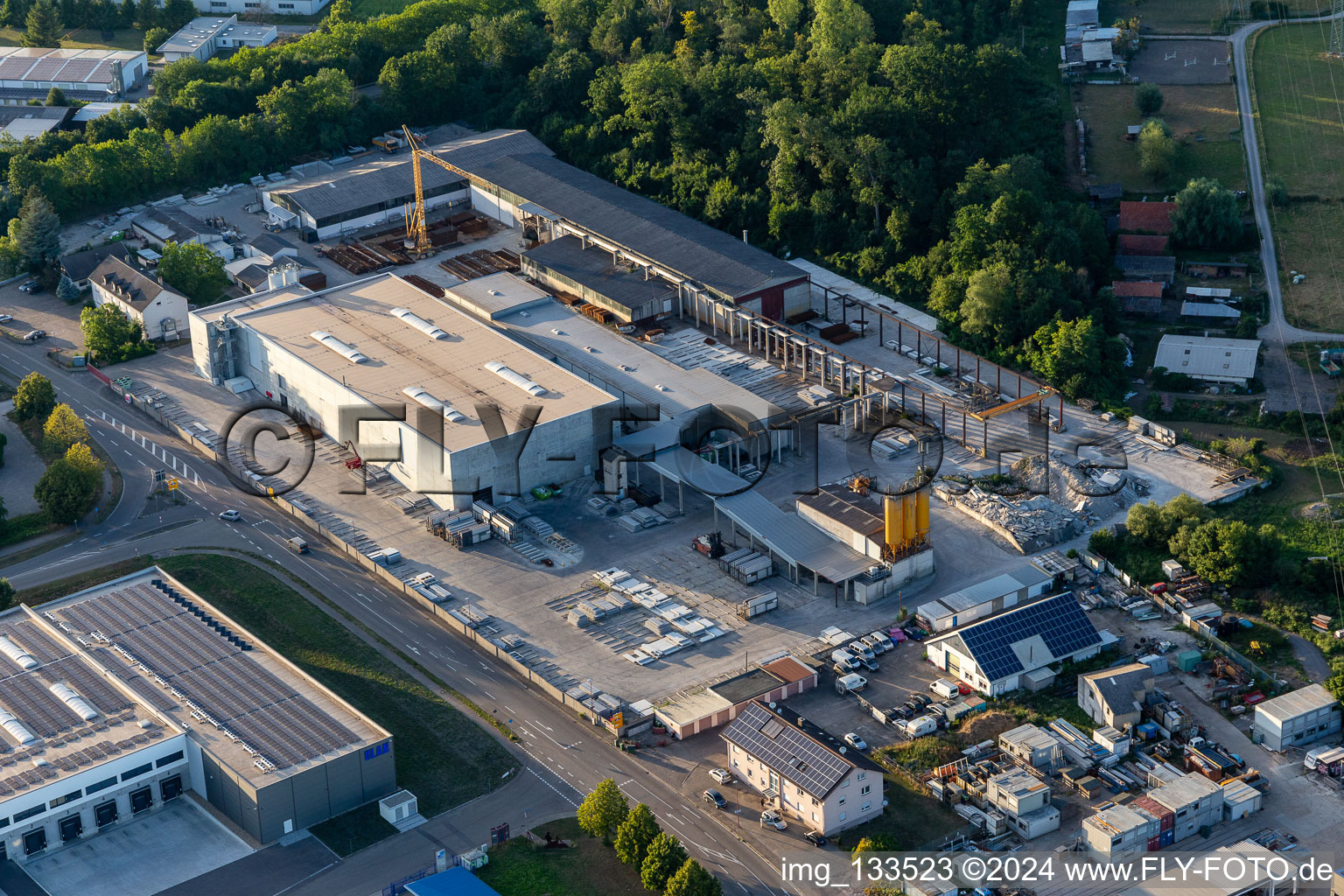 Schneider Precast Concrete Plant GmbH in the district Huttenheim in Philippsburg in the state Baden-Wuerttemberg, Germany