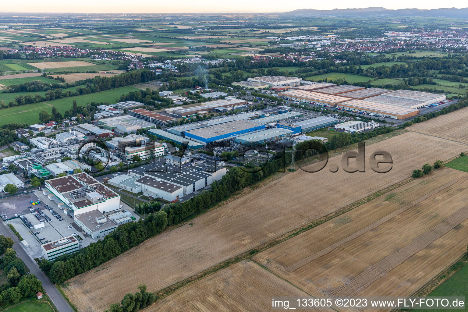 Landau in der Pfalz in the state Rhineland-Palatinate, Germany seen from a drone