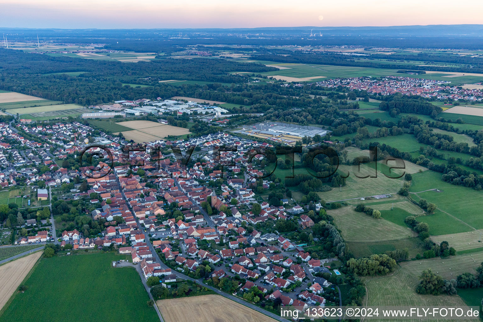 Rohrbach in the state Rhineland-Palatinate, Germany seen from a drone